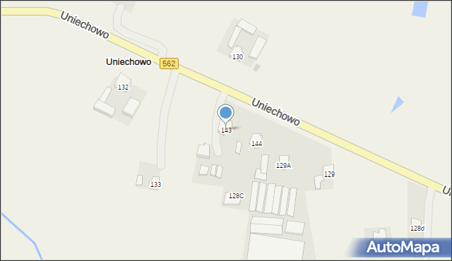 Uniechowo, Uniechowo, 143, mapa Uniechowo