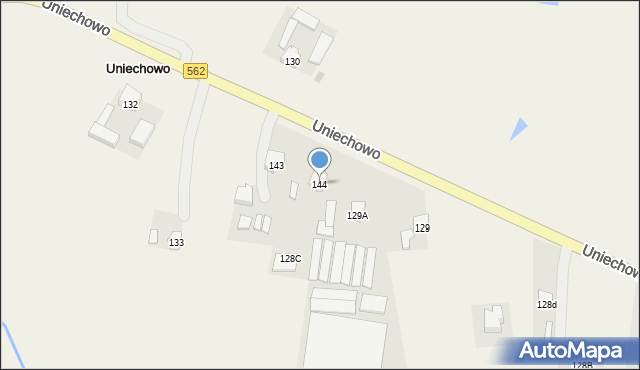 Uniechowo, Uniechowo, 144, mapa Uniechowo