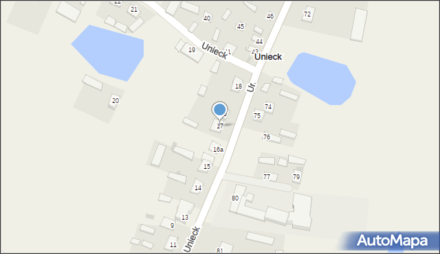 Unieck, Unieck, 17, mapa Unieck