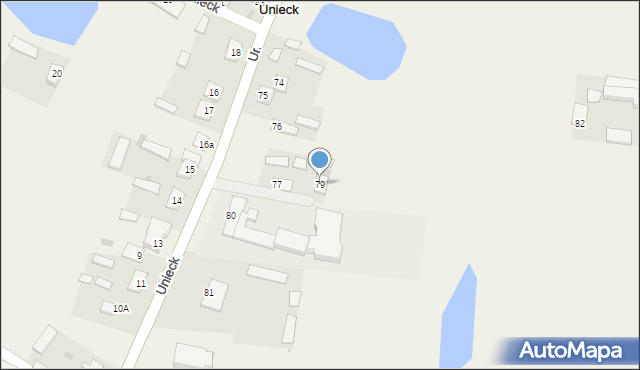 Unieck, Unieck, 79, mapa Unieck