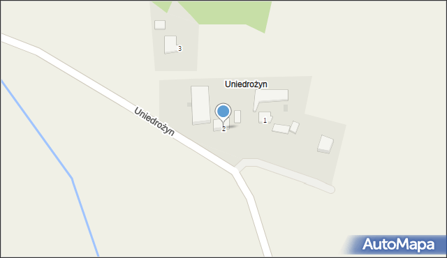 Uniedrożyn, Uniedrożyn, 2, mapa Uniedrożyn