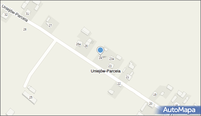 Uniejów-Parcela, Uniejów-Parcela, 24, mapa Uniejów-Parcela