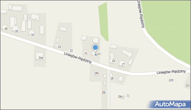 Uniejów-Rędziny, Uniejów-Rędziny, 30, mapa Uniejów-Rędziny
