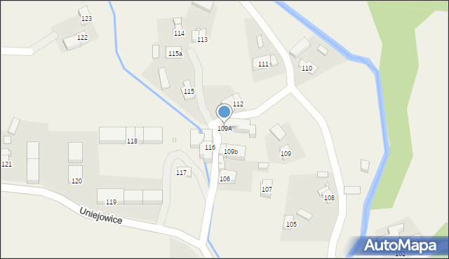 Uniejowice, Uniejowice, 109A, mapa Uniejowice