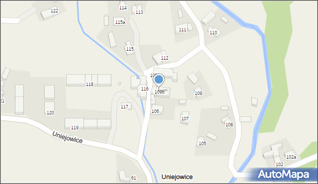 Uniejowice, Uniejowice, 109b, mapa Uniejowice