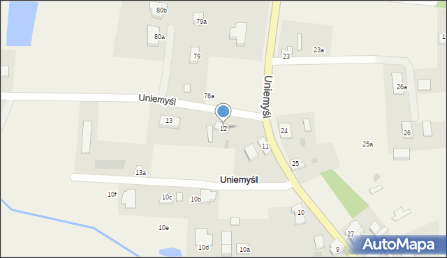 Uniemyśl, Uniemyśl, 12, mapa Uniemyśl