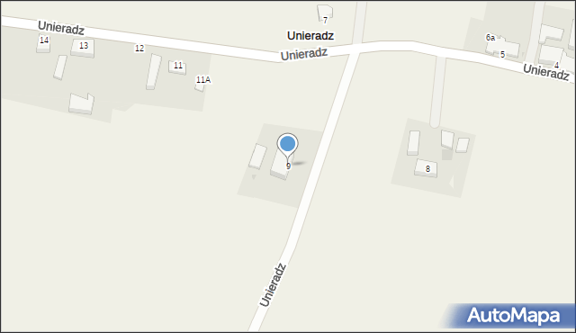 Unieradz, Unieradz, 9, mapa Unieradz