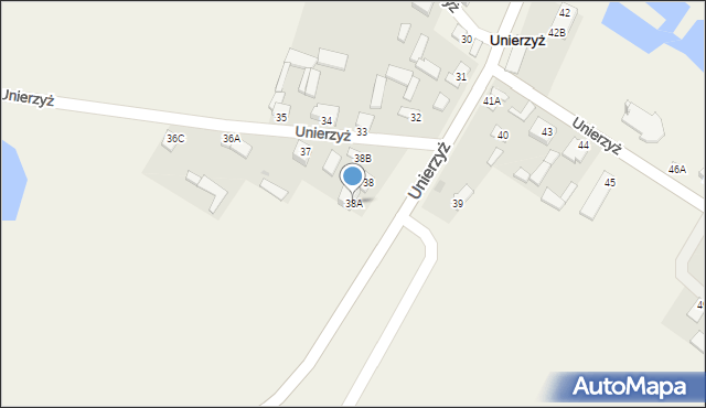 Unierzyż, Unierzyż, 38A, mapa Unierzyż