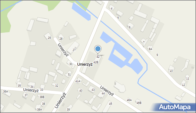 Unierzyż, Unierzyż, 42, mapa Unierzyż