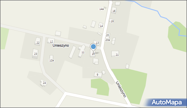 Unieszyno, Unieszyno, 10, mapa Unieszyno