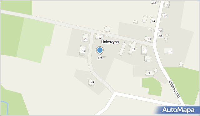 Unieszyno, Unieszyno, 12a, mapa Unieszyno