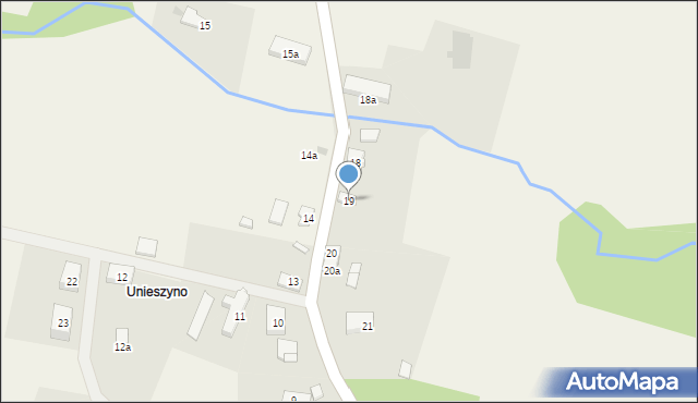 Unieszyno, Unieszyno, 19, mapa Unieszyno