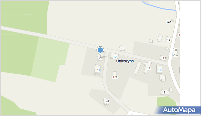 Unieszyno, Unieszyno, 22, mapa Unieszyno