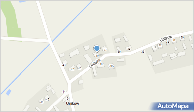 Uników, Uników, 39, mapa Uników