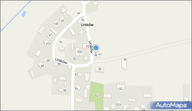 Uników, Uników, 41, mapa Uników