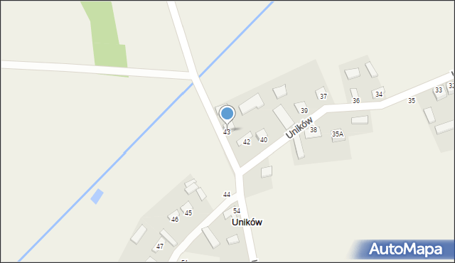 Uników, Uników, 43, mapa Uników