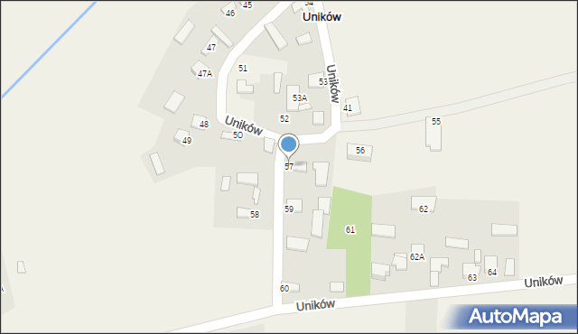 Uników, Uników, 57, mapa Uników