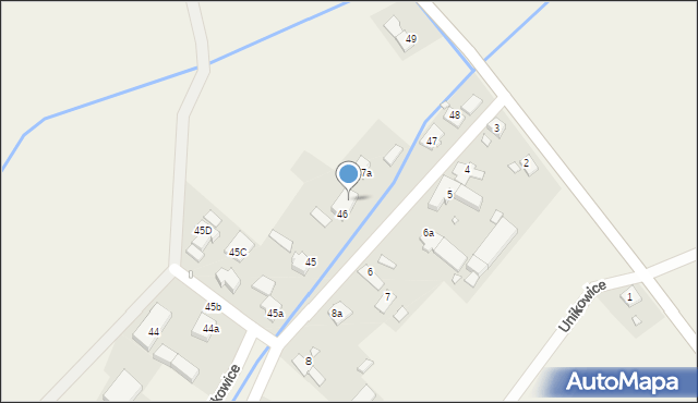 Unikowice, Unikowice, 46a, mapa Unikowice