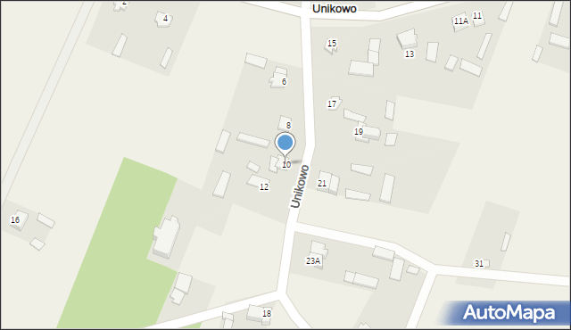 Unikowo, Unikowo, 10, mapa Unikowo