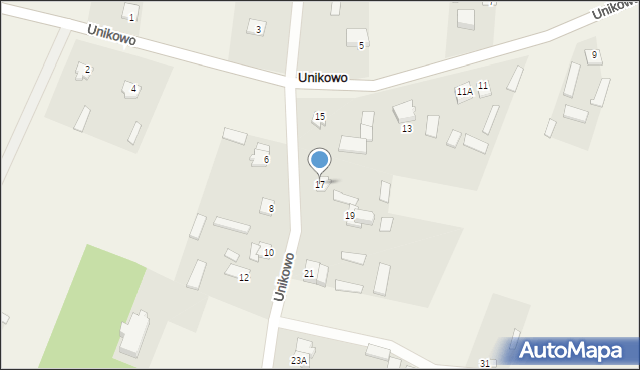 Unikowo, Unikowo, 17, mapa Unikowo