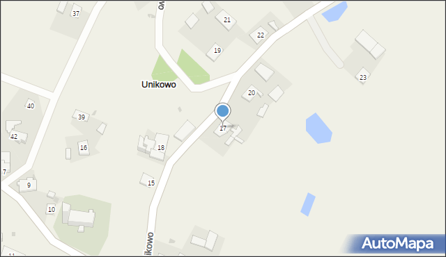 Unikowo, Unikowo, 17, mapa Unikowo