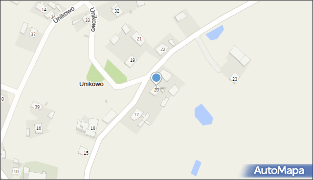 Unikowo, Unikowo, 20, mapa Unikowo