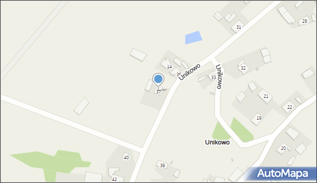 Unikowo, Unikowo, 37, mapa Unikowo