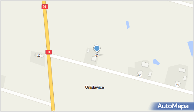 Unisławice, Unisławice, 67, mapa Unisławice