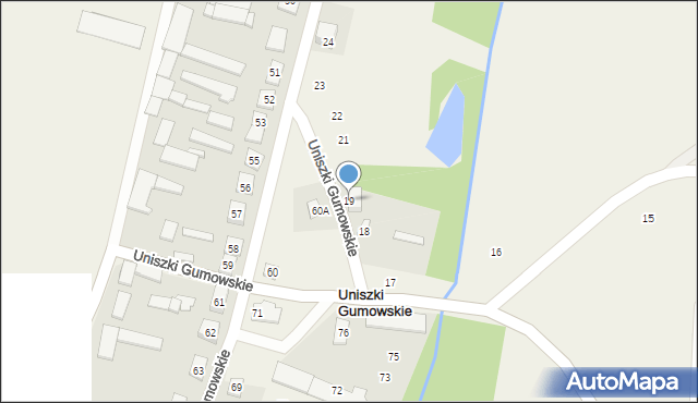 Uniszki Gumowskie, Uniszki Gumowskie, 19, mapa Uniszki Gumowskie