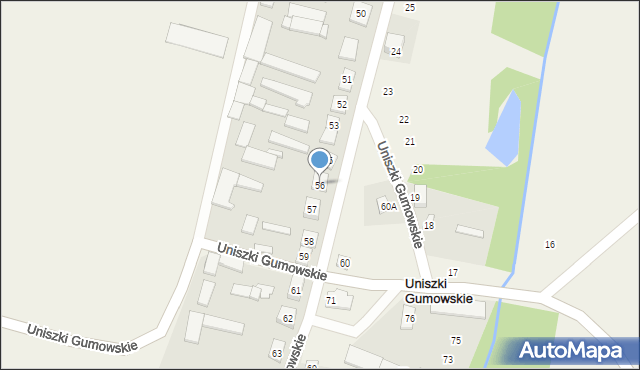 Uniszki Gumowskie, Uniszki Gumowskie, 56, mapa Uniszki Gumowskie