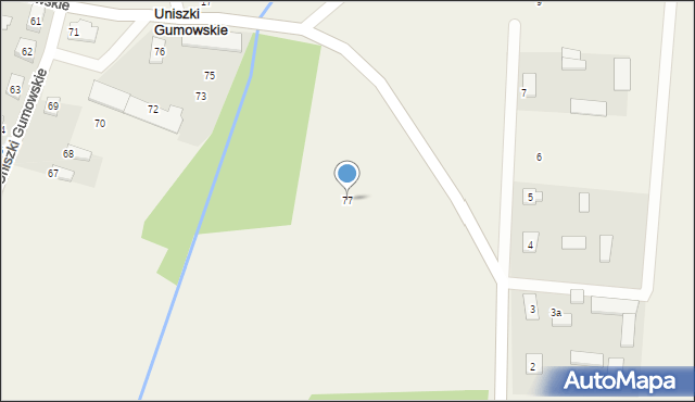 Uniszki Gumowskie, Uniszki Gumowskie, 77, mapa Uniszki Gumowskie