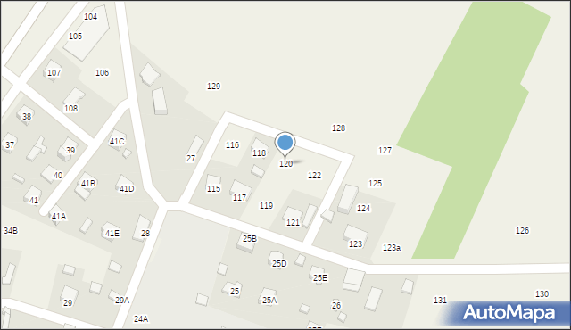 Uniszki Zawadzkie, Uniszki Zawadzkie, 120, mapa Uniszki Zawadzkie