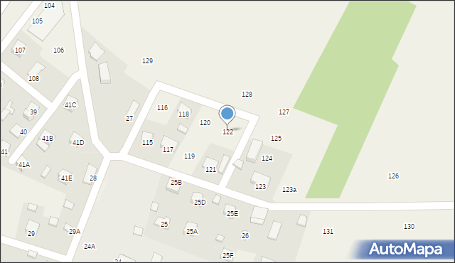 Uniszki Zawadzkie, Uniszki Zawadzkie, 122, mapa Uniszki Zawadzkie