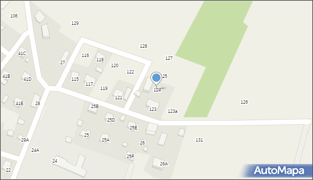 Uniszki Zawadzkie, Uniszki Zawadzkie, 124, mapa Uniszki Zawadzkie