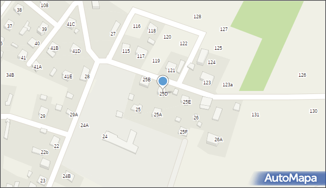 Uniszki Zawadzkie, Uniszki Zawadzkie, 25D, mapa Uniszki Zawadzkie