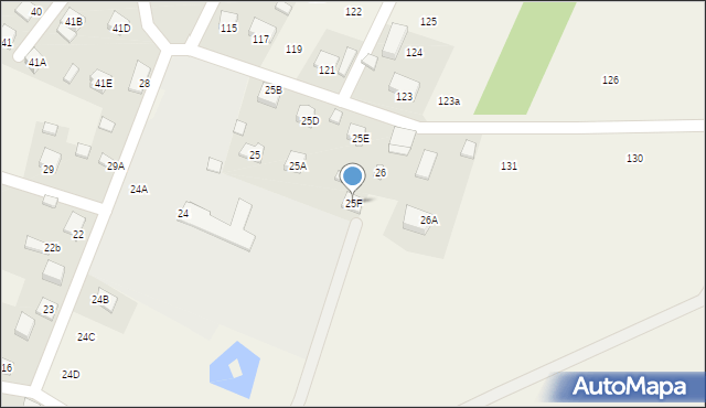 Uniszki Zawadzkie, Uniszki Zawadzkie, 25F, mapa Uniszki Zawadzkie