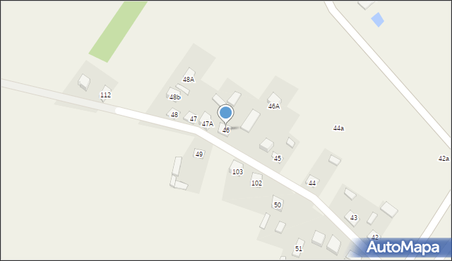 Uniszki Zawadzkie, Uniszki Zawadzkie, 46, mapa Uniszki Zawadzkie