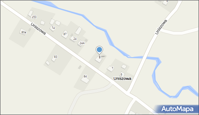 Uniszowa, Uniszowa, 8, mapa Uniszowa