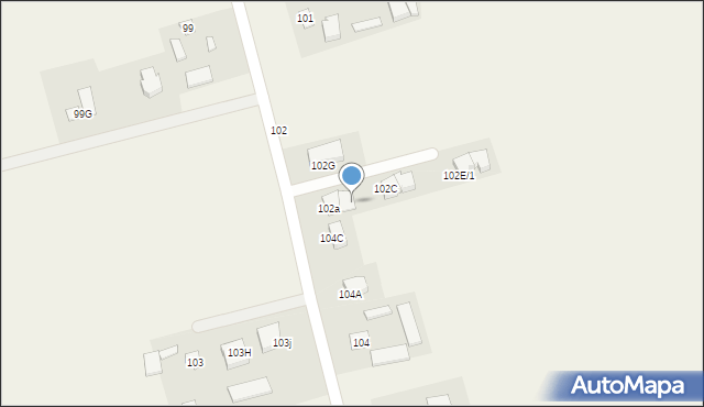 Uniszowice, Uniszowice, 102b, mapa Uniszowice