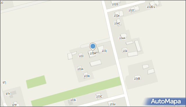 Uniszowice, Uniszowice, 103H, mapa Uniszowice