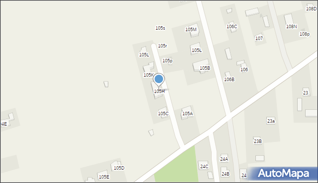 Uniszowice, Uniszowice, 105H, mapa Uniszowice