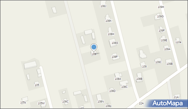 Uniszowice, Uniszowice, 108, mapa Uniszowice