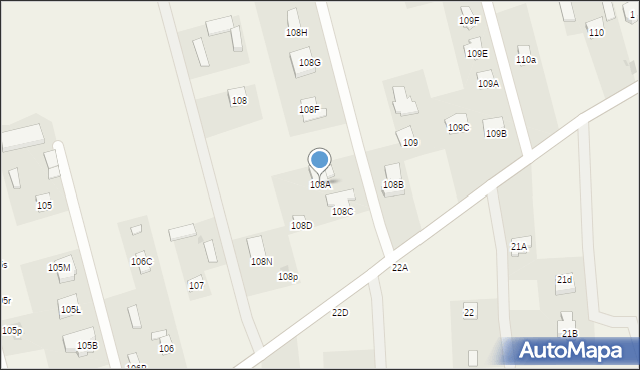 Uniszowice, Uniszowice, 108A, mapa Uniszowice