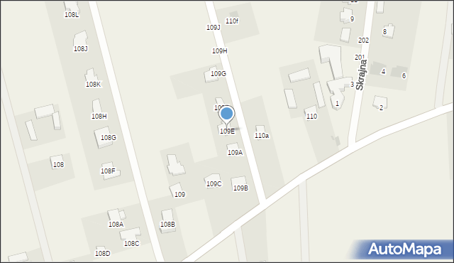 Uniszowice, Uniszowice, 109E, mapa Uniszowice