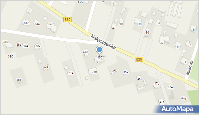 Uniszowice, Uniszowice, 43C, mapa Uniszowice