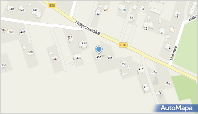 Uniszowice, Uniszowice, 45b, mapa Uniszowice