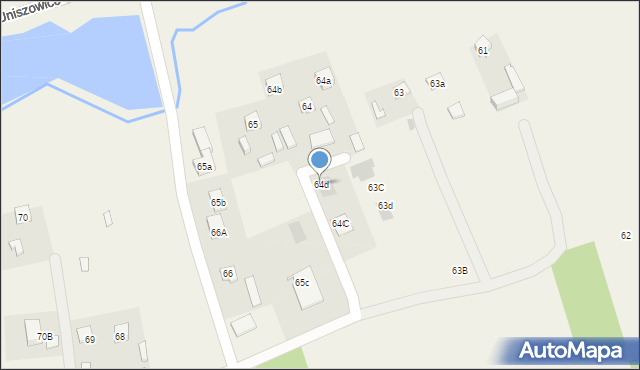 Uniszowice, Uniszowice, 64d, mapa Uniszowice