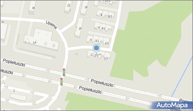 Białystok, Upalna, 2/1, mapa Białegostoku