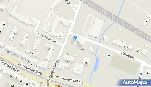 Gdańsk, Uphagena Jana, 27, mapa Gdańska