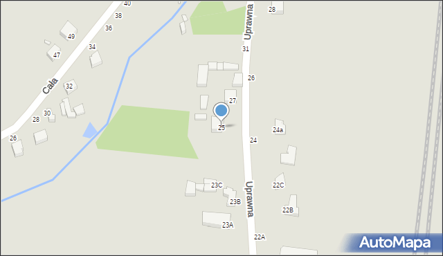 Piotrków Trybunalski, Uprawna, 25, mapa Piotrków Trybunalski